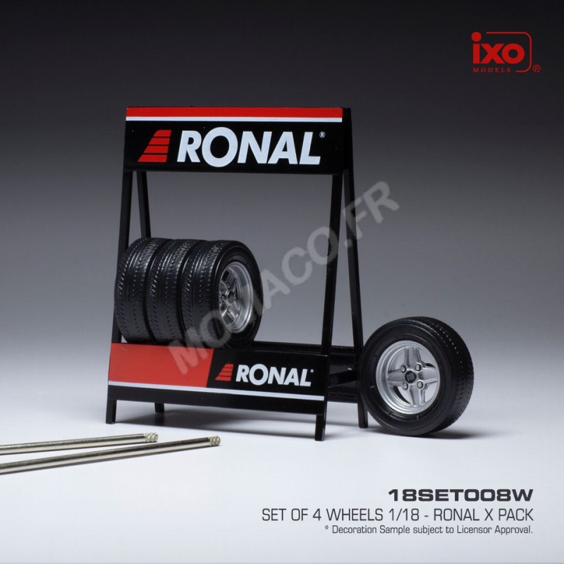 Miniature Set de 4 pneus ronal x silver pack