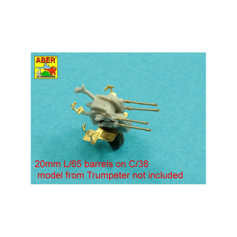 Accessoire Jeu de 20 canons 20 mm L/65 C/38 pour navires allemands Jeu universel