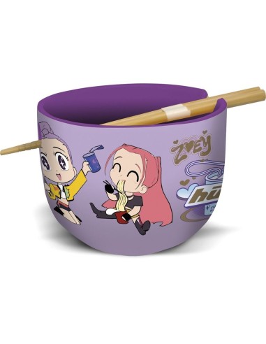 Cuenco Ramen con Palillos Caja Regalo Kpop Demon Hunters