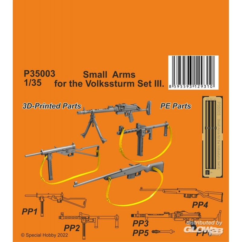 Maquette arme Armes légères pour le Volkssturm Set III.