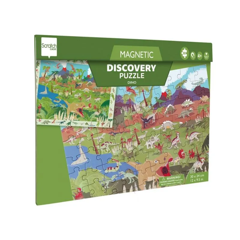 Scratch Puzzle Magnétique: DISCOVERY - DINOSAURE 80pcs