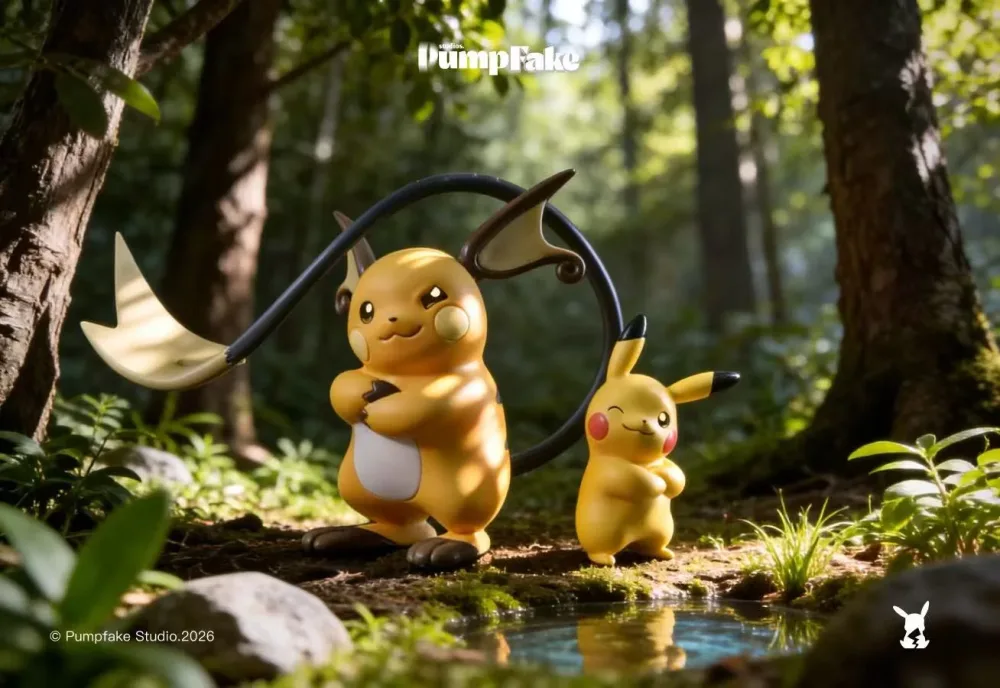 [PREORDER] 1/20 Scale World Figure [PUMPFAKE] – Pikachu & Raichu