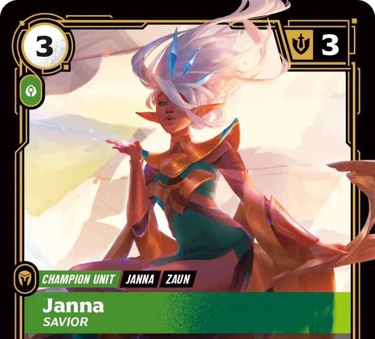Riftbound - Carte Janna, Sauveuse Armes Spirituelles FOIL FR