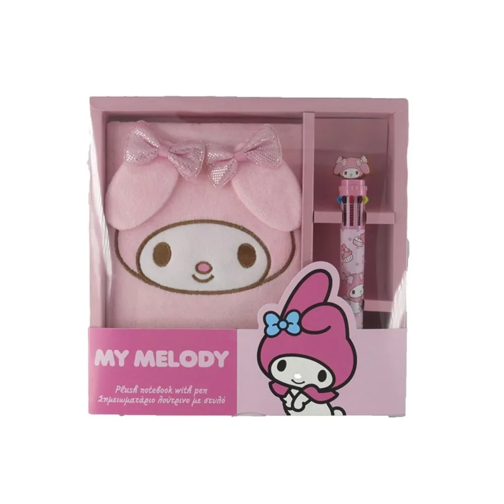 MY MELODY - Gift Set Notebook A5 Peluche + Stylo bille 3D