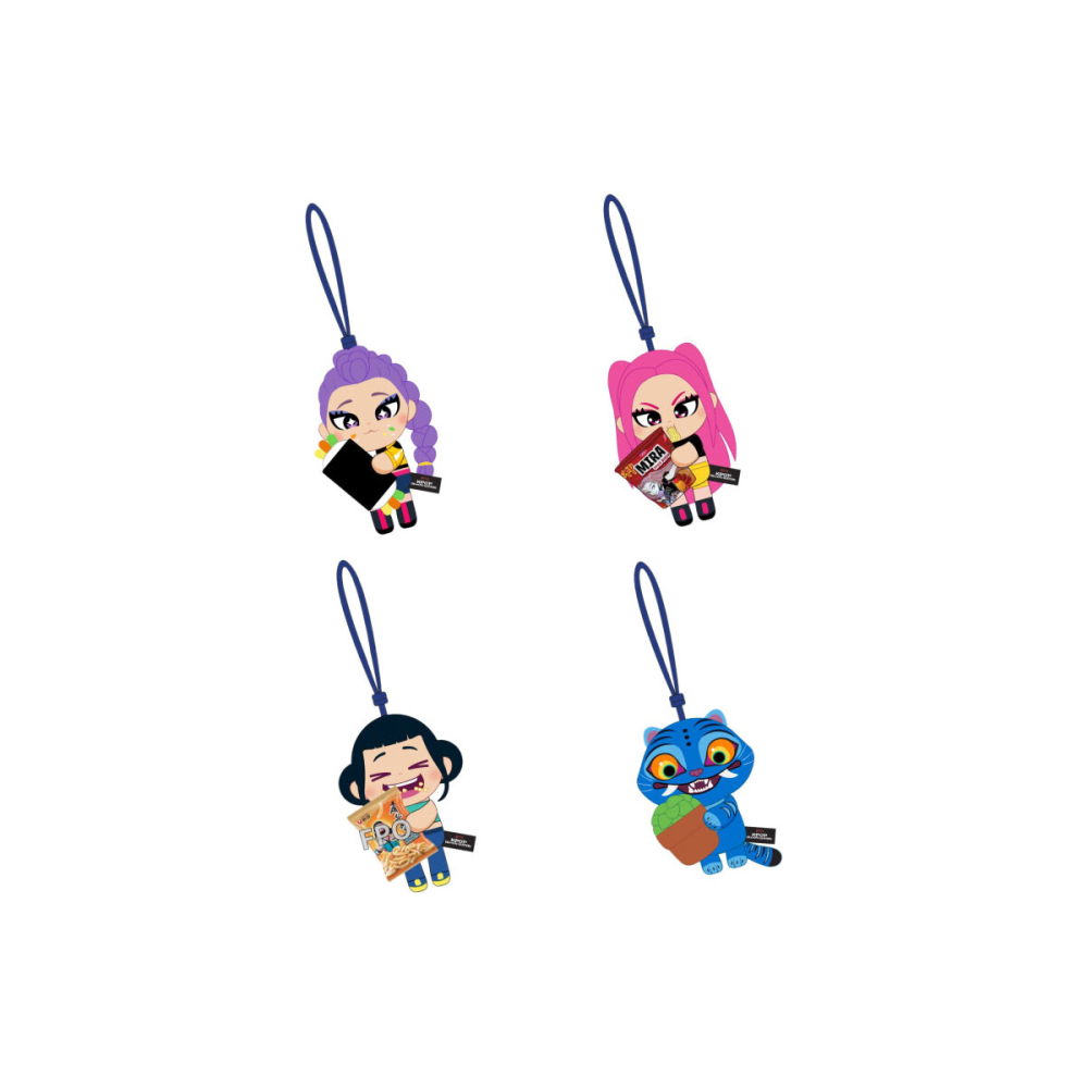 Kpop Demon Hunter Retractable Plush Clips Assortiment 9pcs 10cm