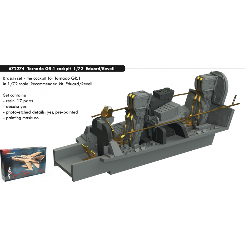 Panavia Tornado GR.1 cockpit 1/72 (conçu pour être utilisé avec les kits Eduard et Revell) (version octobre 2021)