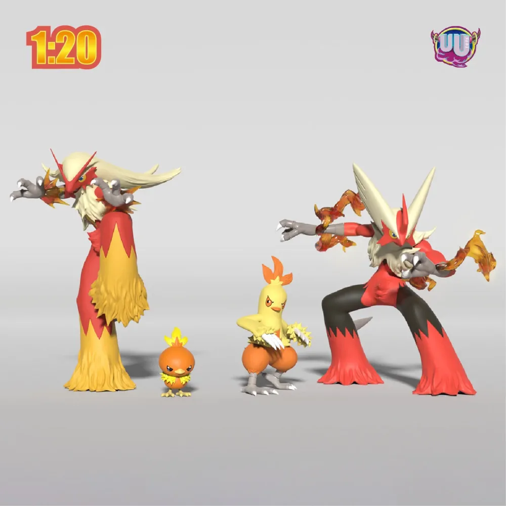 [PREORDER] 1/20 Scale World Figure [UU] – Torchic & Combusken & Blaziken & Mega Blaziken