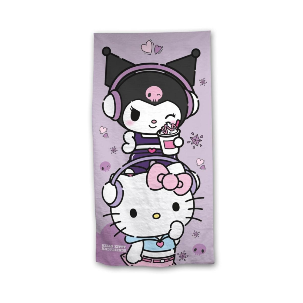 HELLO KITTY - Hello Kitty & Kuromi - Serviette de Plage 70x140cm