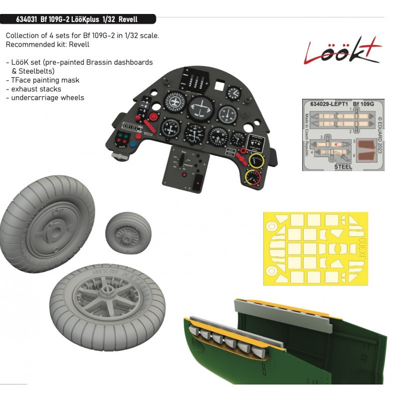 Messerschmitt Bf-109G-2 LööKplus 1/32 (designed to be used with Revell kits) MARCH RELEASE EXPECTED TO BE IN STOCK LATE FEBRUARY