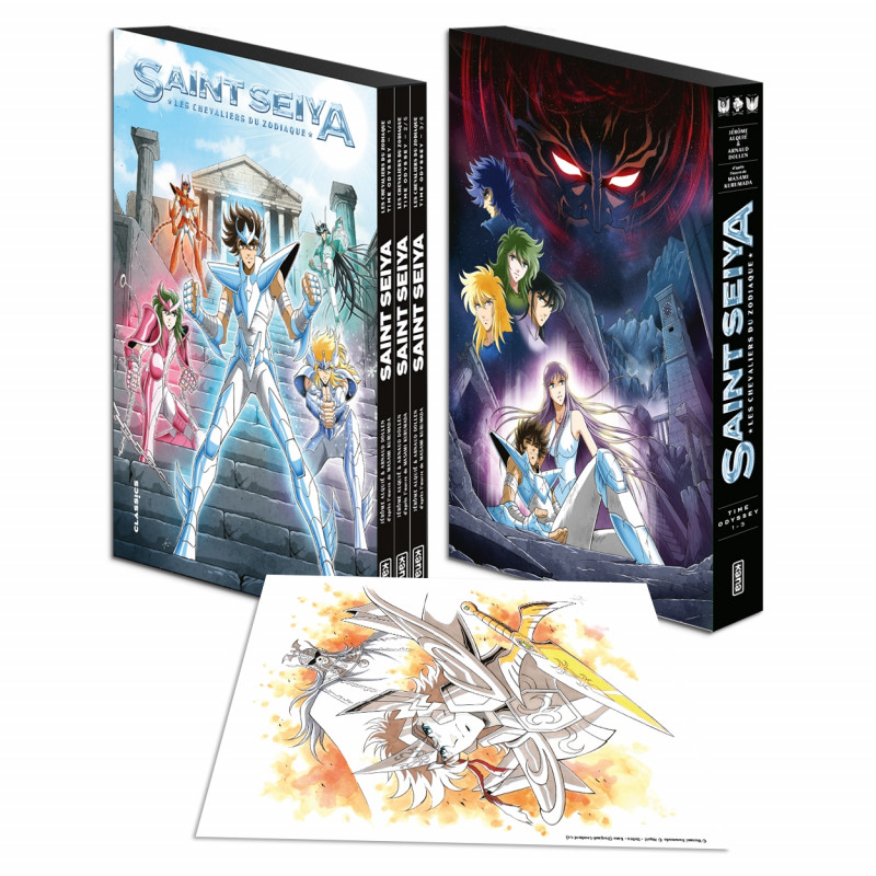 SAINT SEIYA BD Time Odyssey Coffret Tome 1-2-3 + Ex-libris Jérôme Alquie Kana – Manga