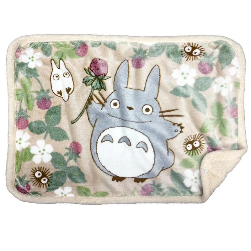 MON VOISIN TOTORO - Totoro Framboise - Plaid Fluffy 70x100cm