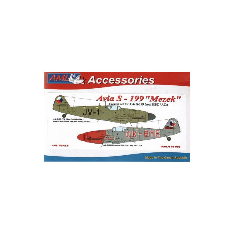 Avia S-199 (JV-1, OK-BYE) (conçu pour être utilisé avec les kits Academy et Hobbycraft)