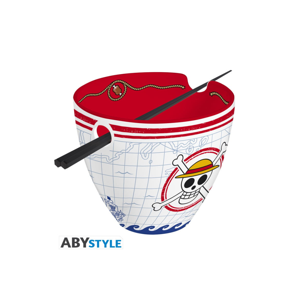 ONE PIECE - Monkey D. Luffy - Bol à ramen avec baguettes 370ml