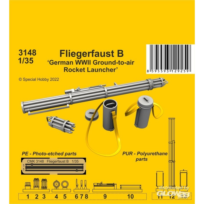 Accessoire Fliegerfaust B Lance-roquettes sol-air allemand de la Seconde Guerre mondiale