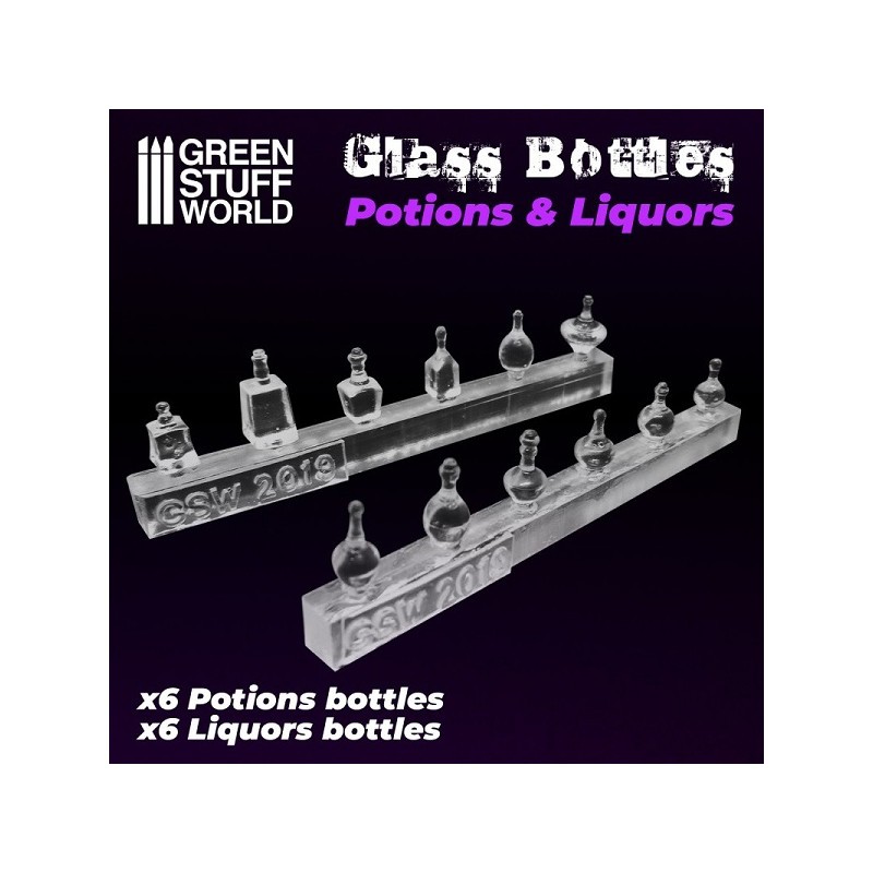 Bouteilles en verre transparent - potions et liqueurs