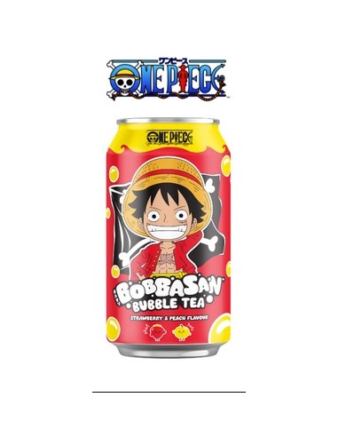 Bubble Tea EDICION ONE PIECE Sabor FRESA Y MELOCOTON RICO 340ml – Manga