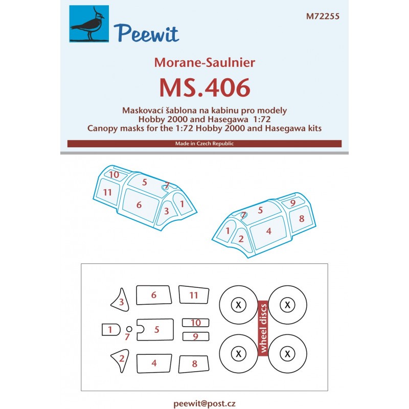 Morane-Saulnier MS.406C1 (conçu pour être utilisé avec les kits Hasegawa et Hobby 2000)