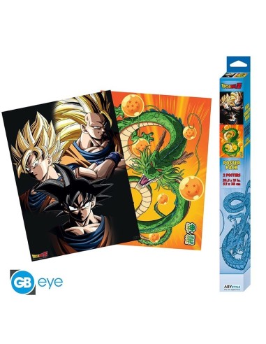 Poster – DRAGON BALL – Set 2 Chibi – Goku & Shenron (52x38)