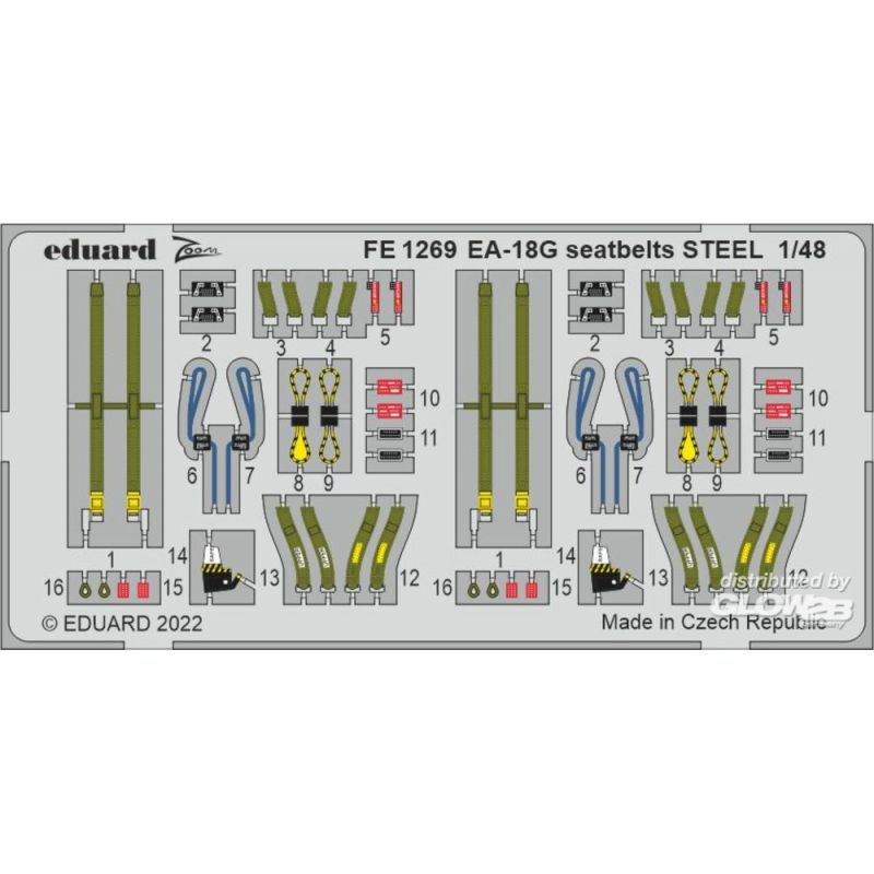 Ceintures de sécurité EA-18G ACIER 1/48