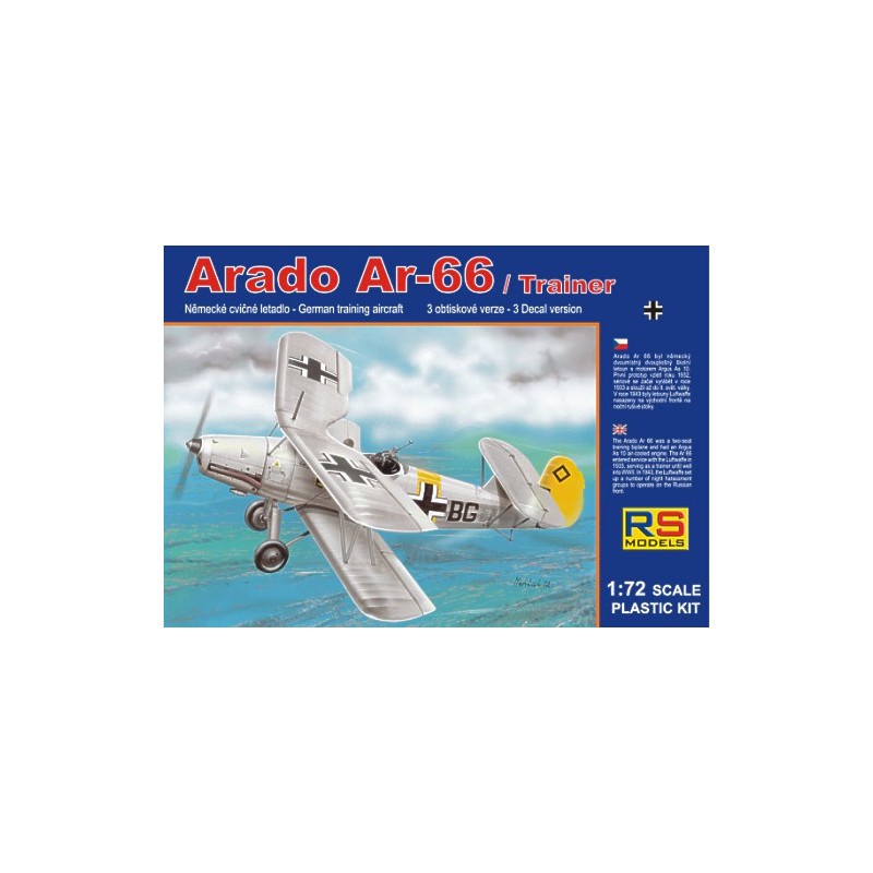Maquette Entraîneur Arado Ar-66. 4 variantes de décalcomanies pour la Luftwaffe