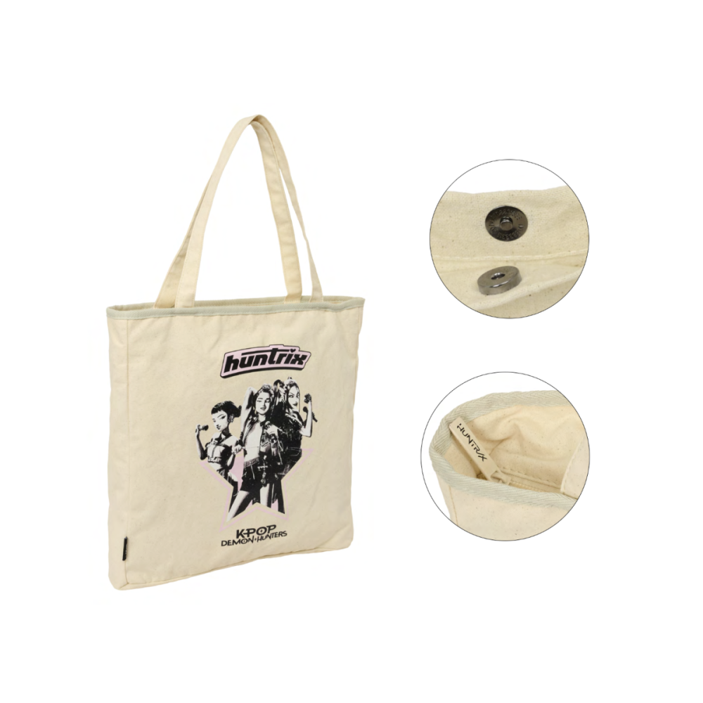 Bagage KPOP DEMON HUNTERS - Huntrix - Tote Bag Zippé Beige