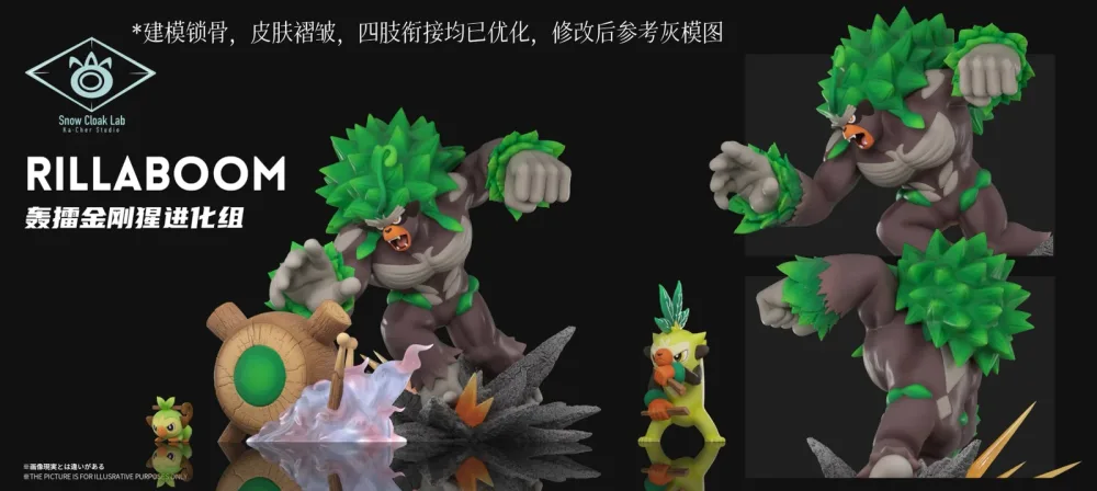 [IN STOCK] 1/20 Scale World Figure [XUEYIN] – Grookey & Thwackey & Rillaboom