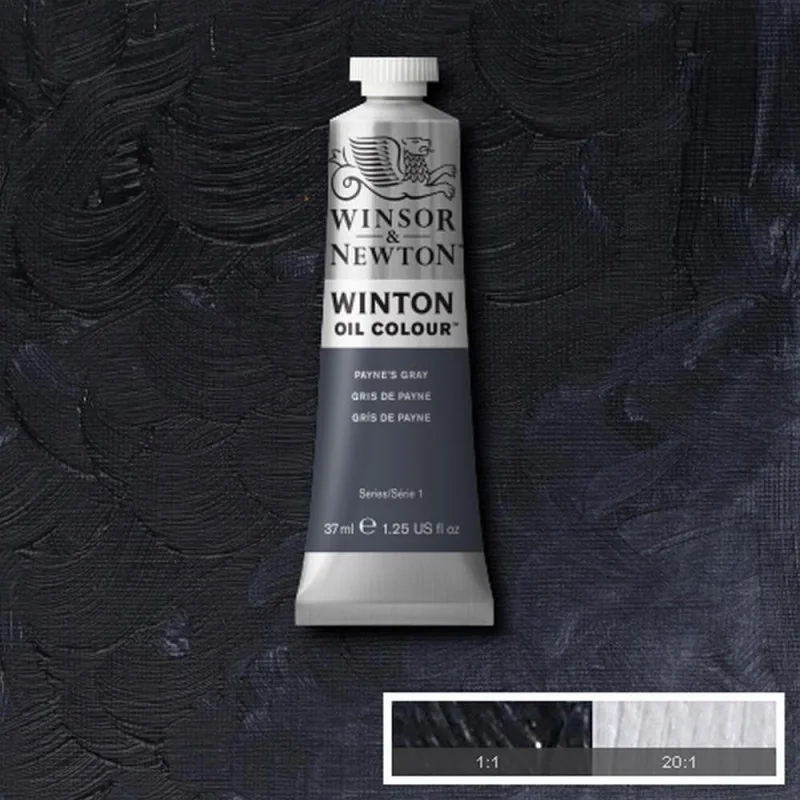 Winsor & newton winton couleur à l'huile 37ml - gris paynes