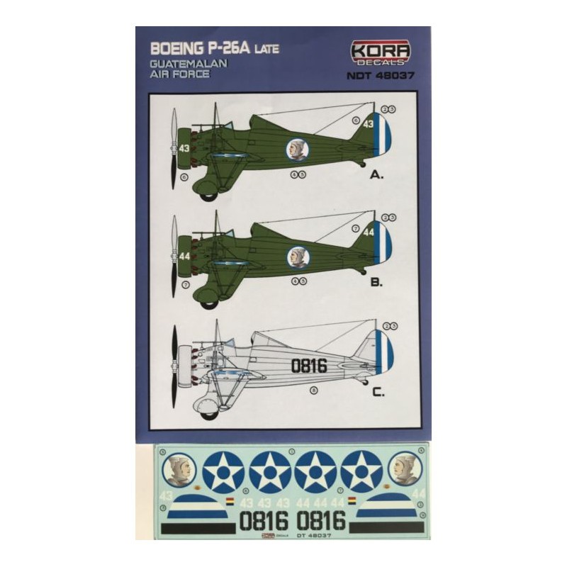 Décal Boeing P-26A feu Guatemala AF
