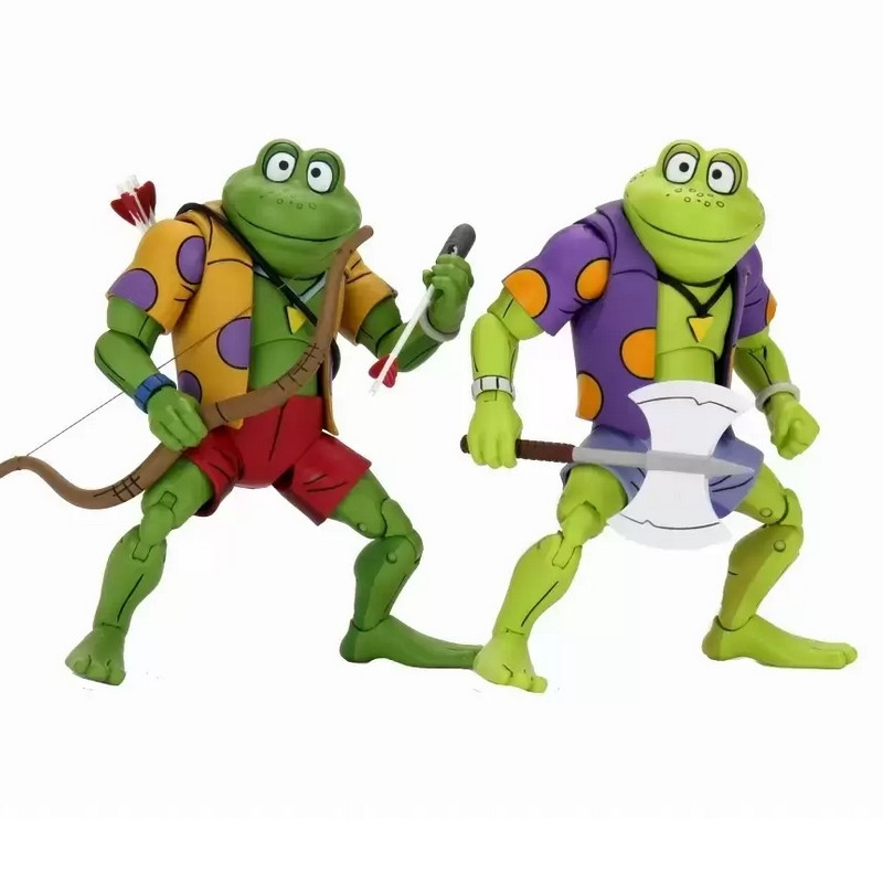 TORTUES NINJA Pack Genghis & Rasputin Frog Neca – Figurine