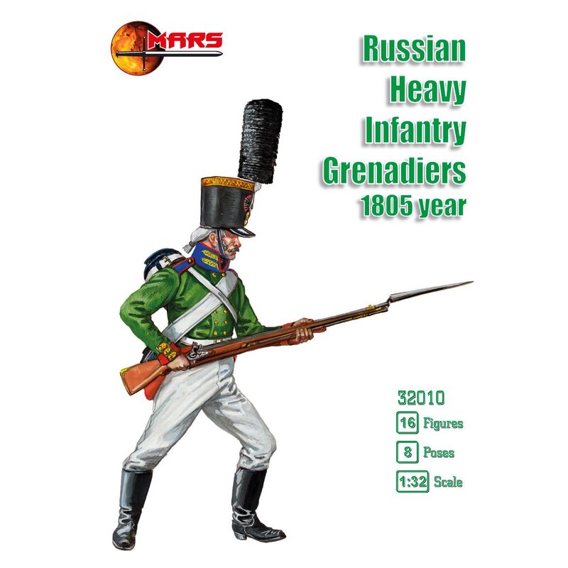 Figurines Russe Infanterie lourde Grenadiers Waterloo