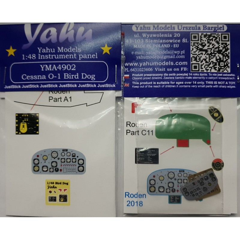 Accessoire Cessna L-19/O-1 Bird Dog (conçu pour être utilisé avec les kits Roden)