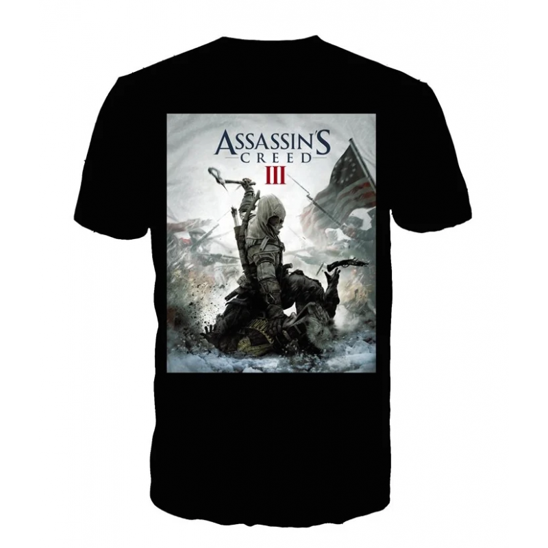 ASSASSIN'S CREED 3 - T-Shirt Black - Game Cover