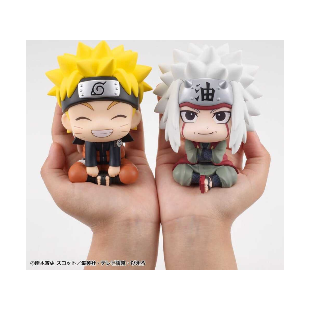 Naruto Shippuden pack 2 figurines PVC Look Up Naruto Uzumaki Smile Ver. & Jiraiya 11 cm (with gift)