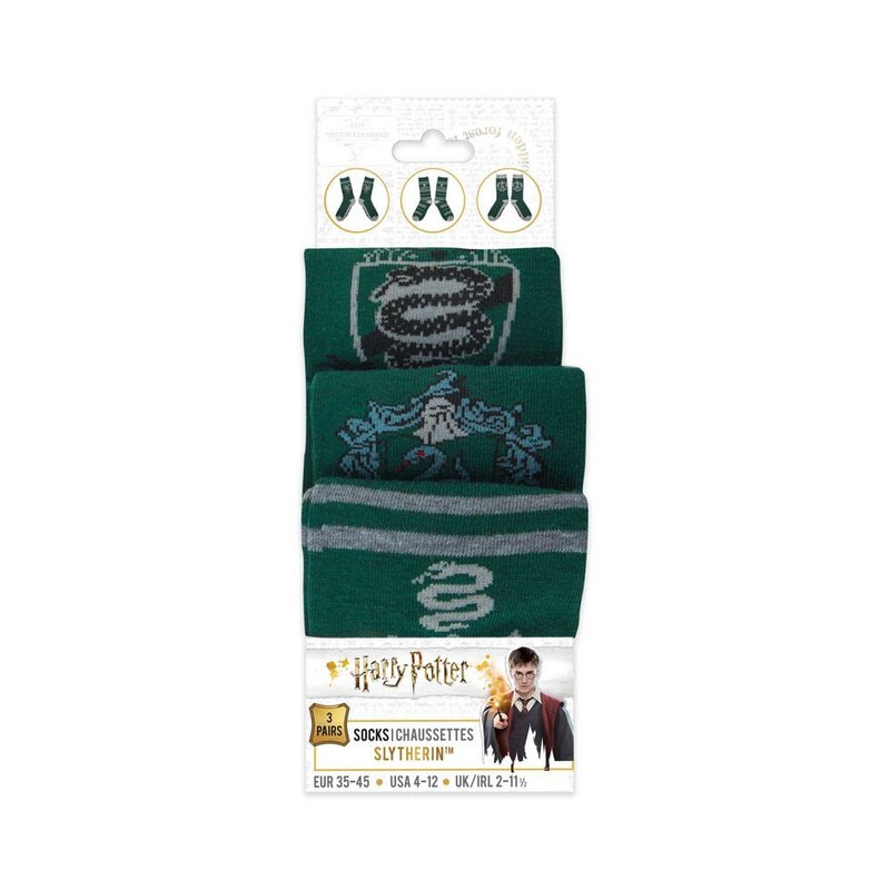 Harry Potter pack 3 paires de chaussettes Serpentard