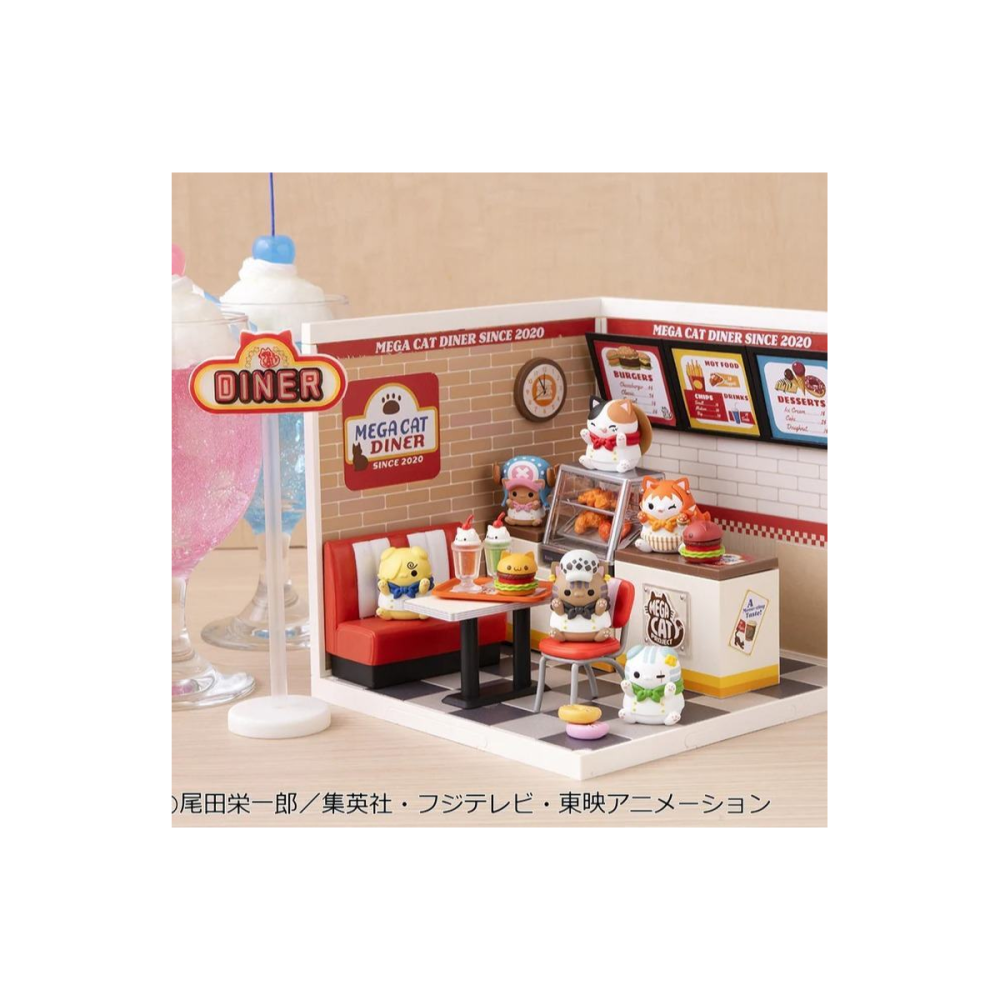 Figurine ONE PIECE -Mega Cat Project Nyanpiece Nyan Diner! -Display 3cm (6pcs)