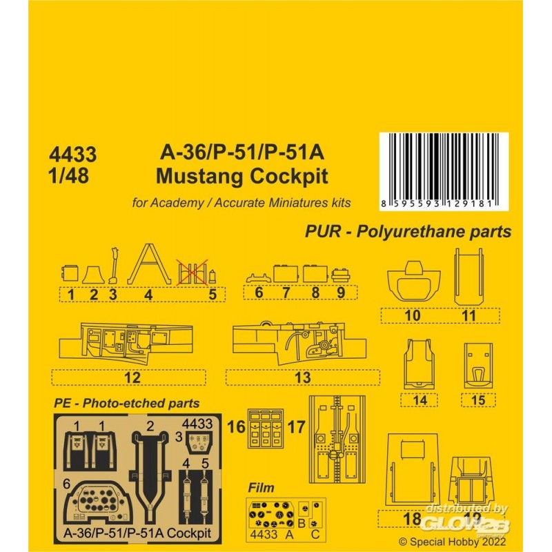 Accessoire Cockpit du Mustang A-36/P-51/P-51A