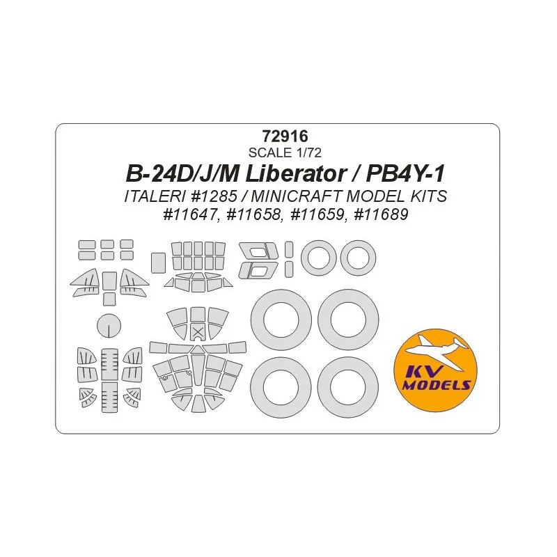 Accessoire Consolidated B-24 Liberator + masques de roues