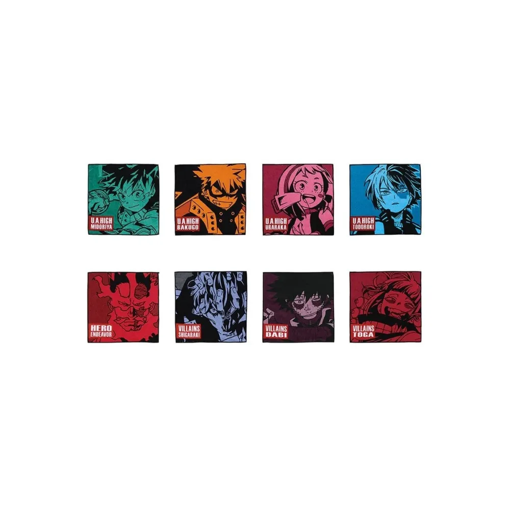 My Hero Academia - lot 8 serviettes à main