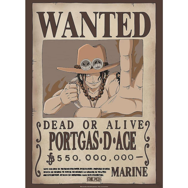 One Piece - Poster - Wanted Portgas D. Ace