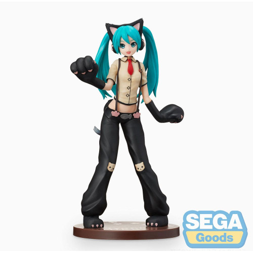 Hatsune Miku Project DIVA Arcade Future Tone statue SPM Hatsune Miku Kitty Cat 23 cm - SEGA