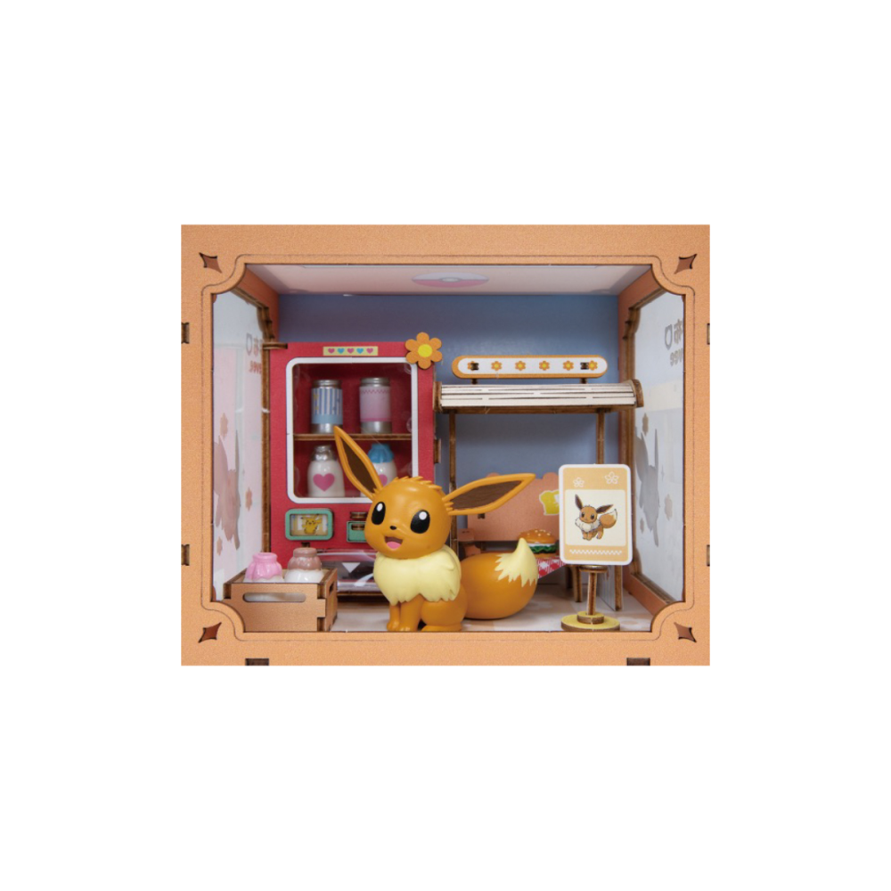 Pokemon Puremind Mini World Vibrant Street Scene Bus Station Eevee Evoli