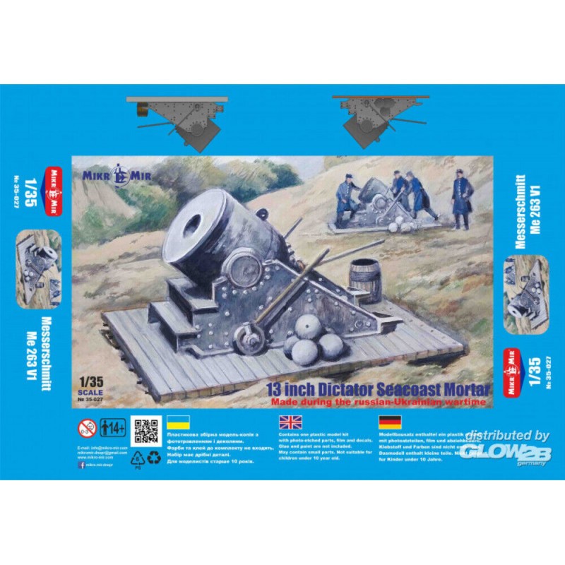 Maquette arme Mortier Dictator Seacoast de 13 pouces
