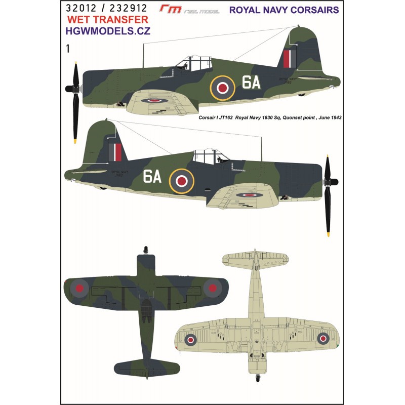 Décal Royal NAVY Corsairs - Marquages