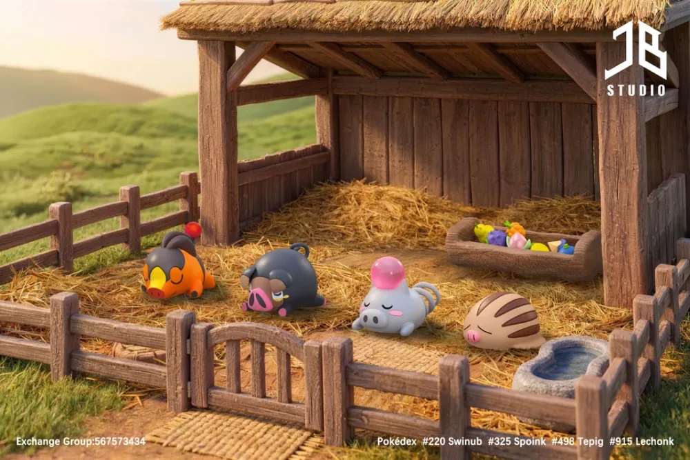 [PREORDER] 1/20 Scale World Figure [JB] – Swinub & Spoink & Tepig & Lechonk