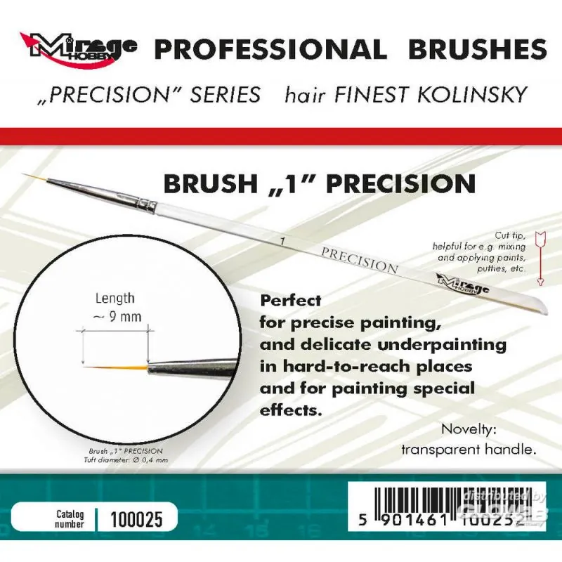 Pinceau Mirage brosse precision kolinsky taille 1