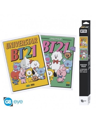 Poster – BT21 – Set 2 Chibi 52x38 – BT21 Vintage Univertar 2