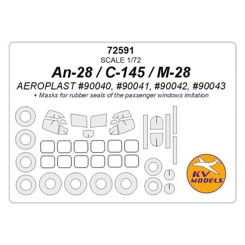 Accessoire Antonov An-28, C-145, M-28 + masques de roues
