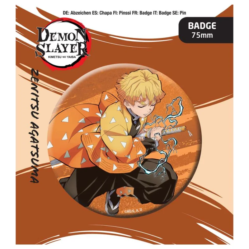 Pin's Demon Slayer Button Badge Zenitsu Agatsuma