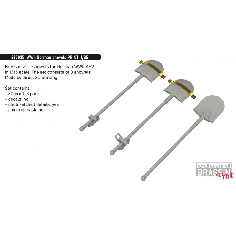 Accessoire WWII German shovels PRINT MARCH RELEASE EXPECTED TO BE IN STOCK LATE FEBRUARY!!!