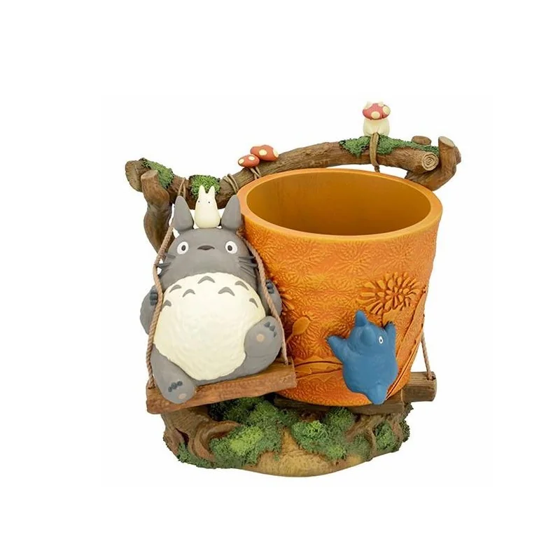 Figurine MON VOISIN TOTORO - Totoro balançoire - Pot à fleurs 20cm